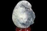 Crystal Filled Celestine (Celestite) Egg Geode - Madagascar #100044-2